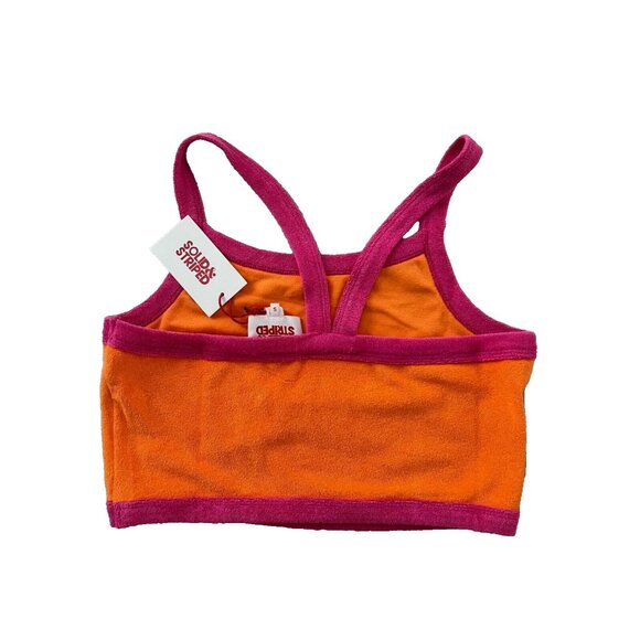Solid & Striped Scottie Tank Top Tangerine & Strawberry ( S ) - Picture 3 of 4